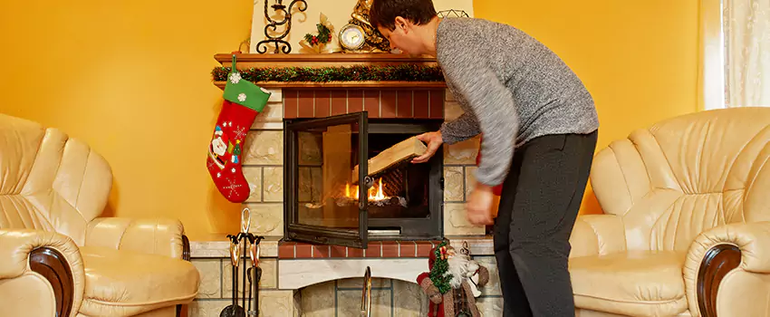 Rusted Metal Fireplace Restoration in Goldsboro, North Carolina